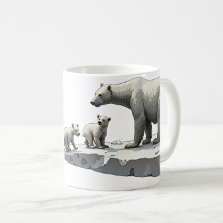 Caneca De Café Urso Polar e Cubos