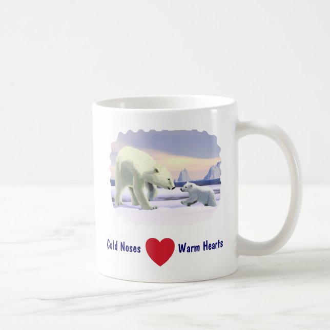 Caneca De Café Urso Polar - Melhor Nariz Da Mãe (Direita)