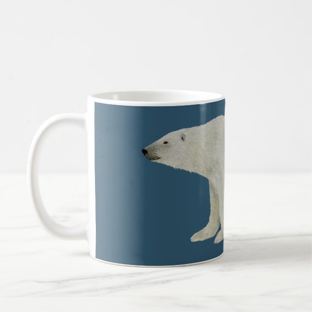 Caneca De Café Urso Polar na cor azul (Esquerda)