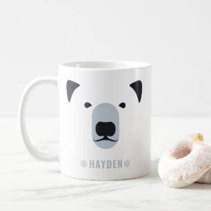 Caneca De Café Urso Polar   Nome Personalizado