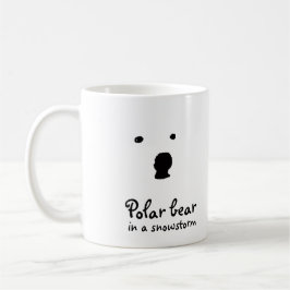 Caneca De Café Urso Polar numa nevasca