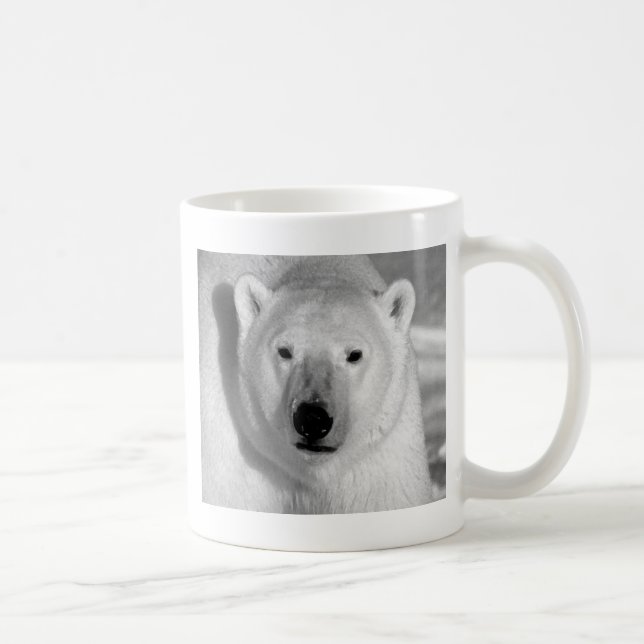 Caneca De Café Urso Polar Preto e Branco (Direita)