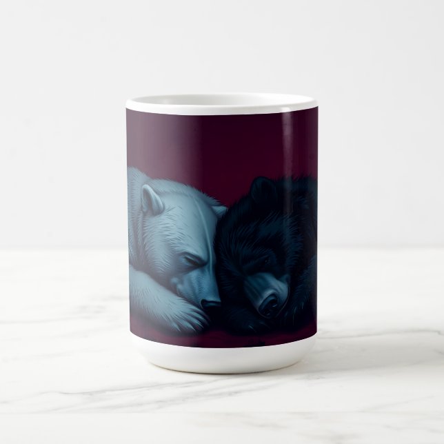 Caneca De Café Urso Preto e Polar (Centro)