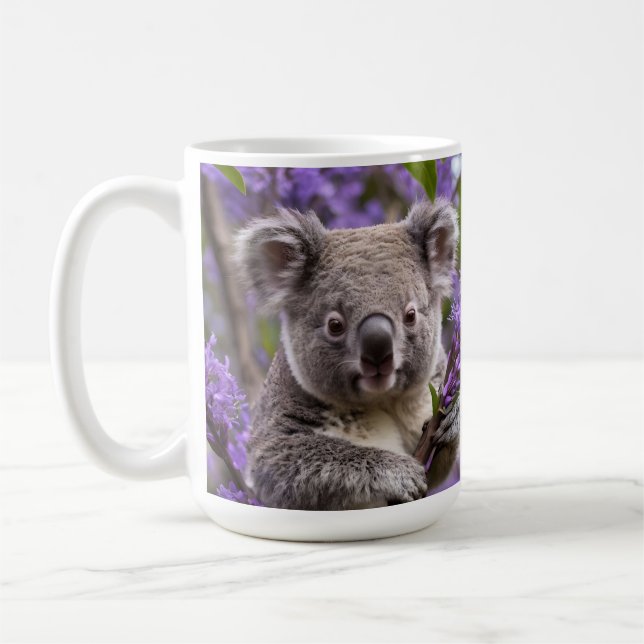 Caneca De Café Urso Purple Jacaranda Koala (Esquerda)