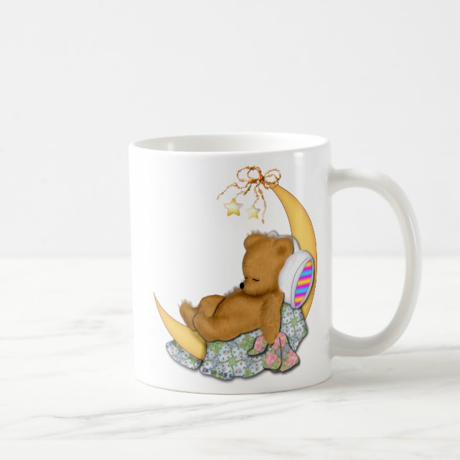 Caneca De Café Urso sonolento da lua (Direita)