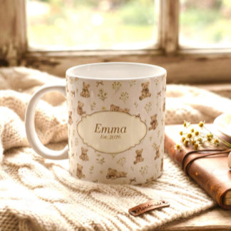 Caneca De Café Urso Teddy Bear Vintage Personalizado Casa Aconche