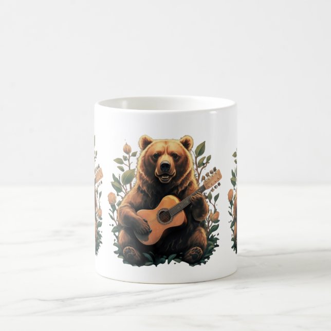 Caneca De Café urso tocando violão (Centro)