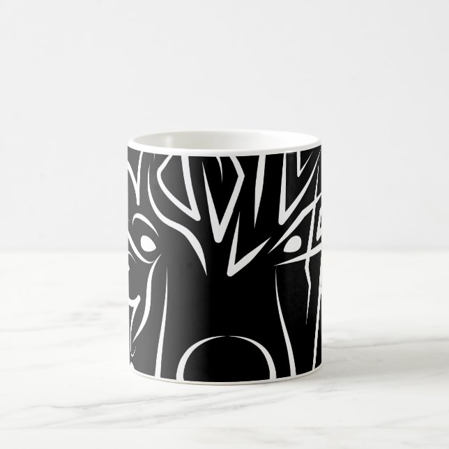Caneca De Café Urso Tribal Negro e Branco (Centro)