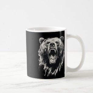 Caneca De Café Urso Vintage Urso Pardo Bravo Caminhada Acampament