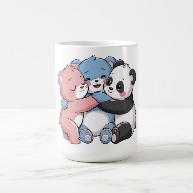 Caneca De Café Ursos de Teddy Bonitos com Panda (Centro)