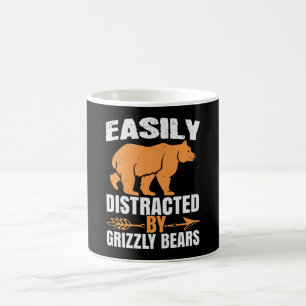 Caneca De Café Ursos - Facilmente Distraídos Por Ursos Grizzly