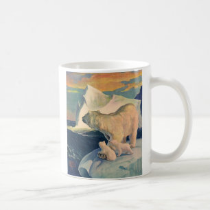 Caneca De Café Ursos Polares Antigos no Iceberg, Animal Selvagem 