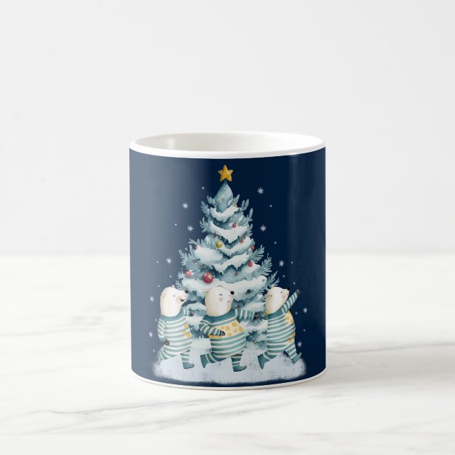 Caneca De Café Ursos Polares em Aquarela Fofos (Centro)