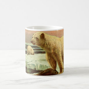 Caneca De Café ursos polares em geleiras Desenho artístico da déc
