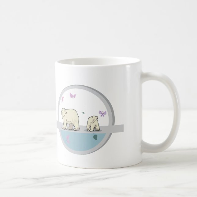 Caneca De Café Ursos polares - pais e filhos (Direita)
