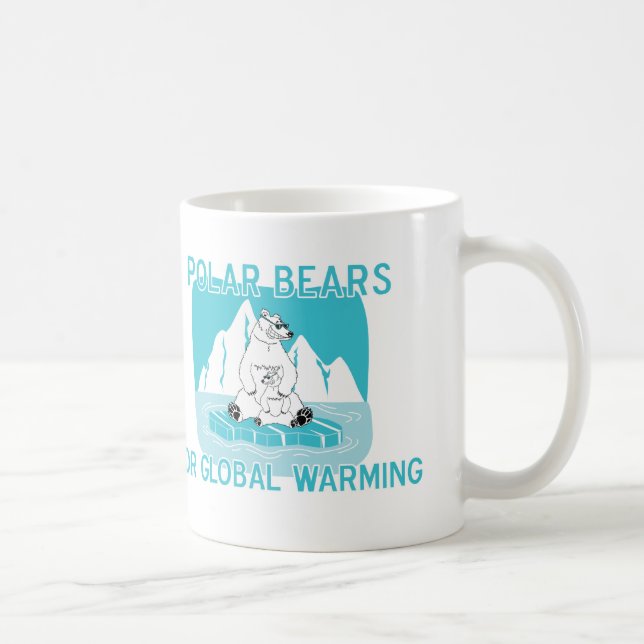Caneca De Café Ursos polares para o aquecimento global (Direita)