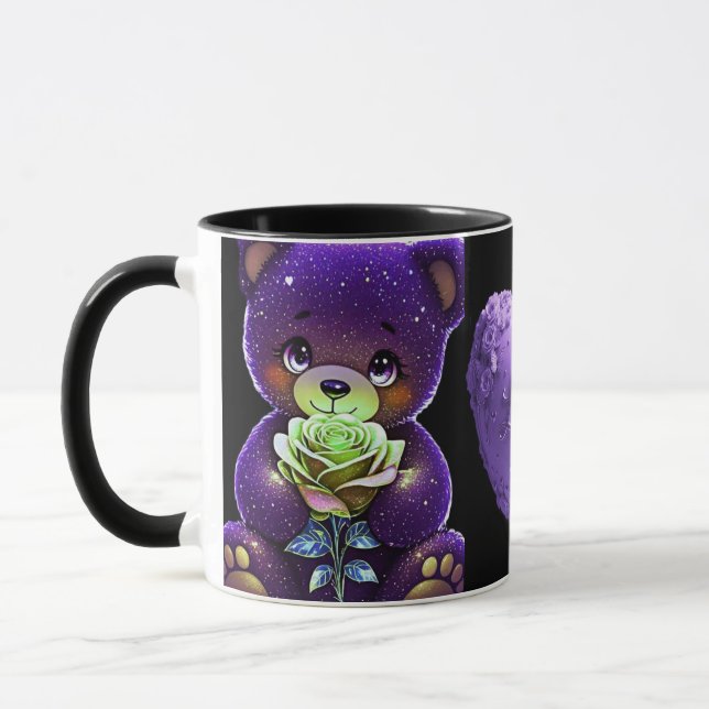 Caneca de Café Ursos Roxos Enfeitiçados AlexDizain (Esquerda)