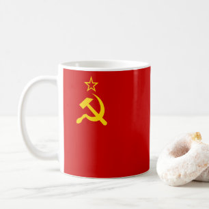 Caneca De Café URSS União Soviética Comunista Foice e Martelo