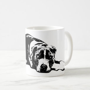 Caneca De Café Urticária Vigorosa Mistura Monocromática