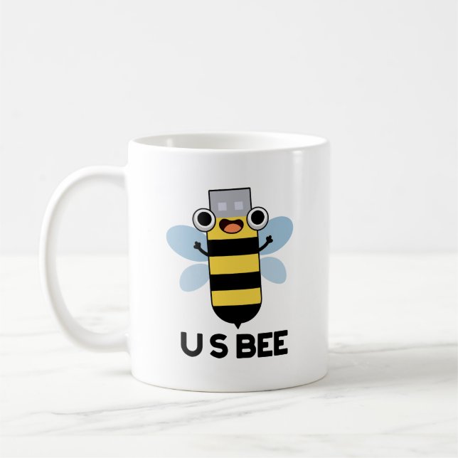 Caneca De Café US Bee Funny USB Technical Pun (Esquerda)