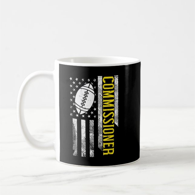 Caneca De Café US Flag Fantasy Futebol Comissário Comme FFL (Esquerda)