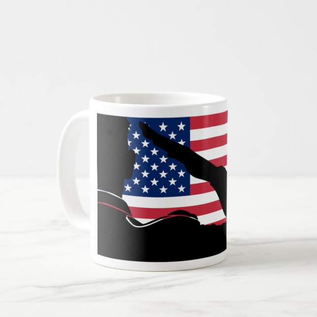 Caneca De Café US Salute Mug (Frente Esquerda)