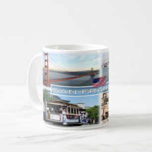Caneca De Café US San Francisco - Ponte Ouro da Porta - Carro de 