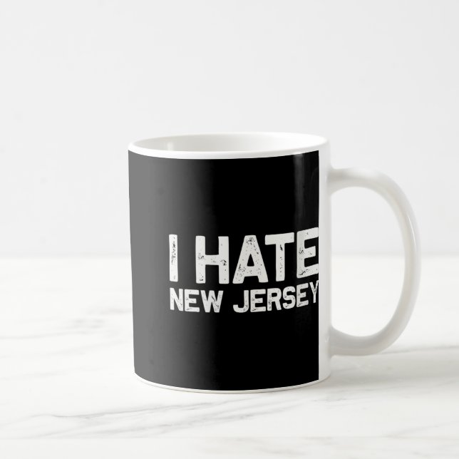 Caneca De Café Us State Souvenir I Hate New Jersey V-neck  (Direita)