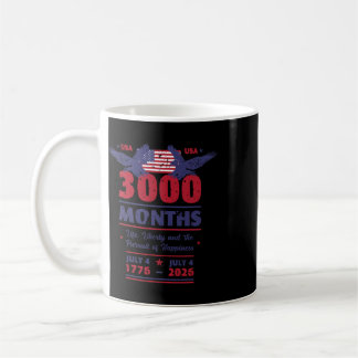 Caneca De Café Usa 3000 Meses Julho 4 Aniversário Bandeira Dos EU