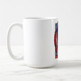 Caneca De Café USA Bald Eagle Emblem American Flag Soccer Gift