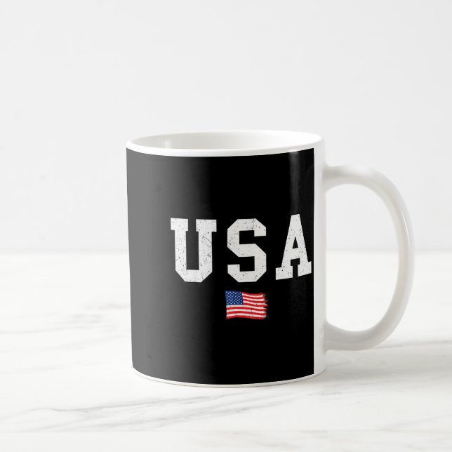 Caneca De Café Usa flag patriotic american flag 4th of july men (Direita)