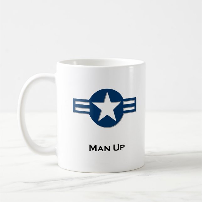 Caneca De Café USA Man Up Blue (Esquerda)