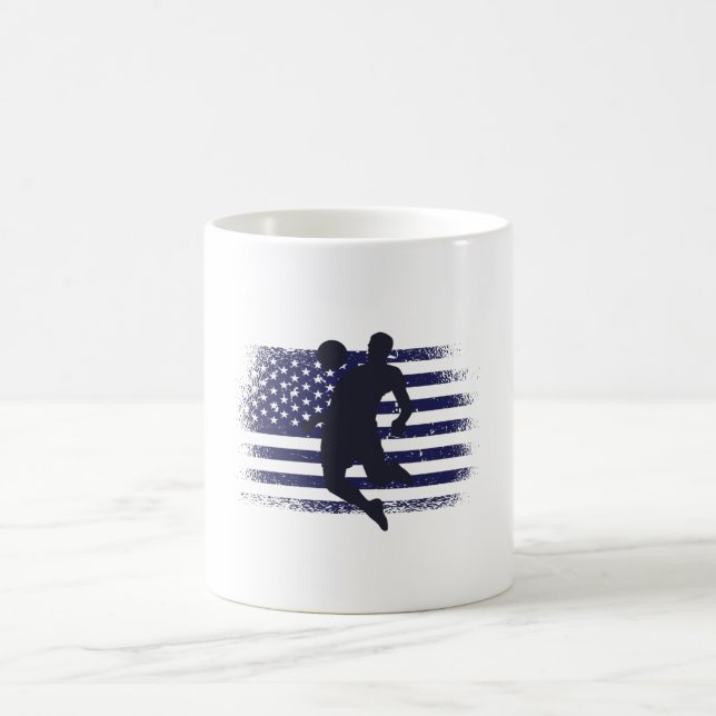 Caneca De Café USA Soccer Fan Jersey Mostra Bandeira Americana (Centro)