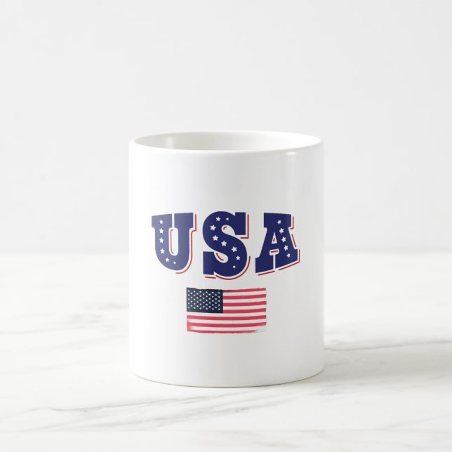 Caneca De Café USA Soccer Fan Jersey Mostra Bandeira Americana (Centro)