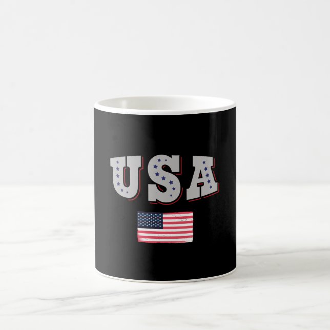 Caneca De Café USA Soccer Fan Jersey Mostra Bandeira Americana (Centro)