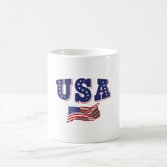 Caneca De Café USA Soccer Fan Jersey Mostra Bandeira Americana (Centro)