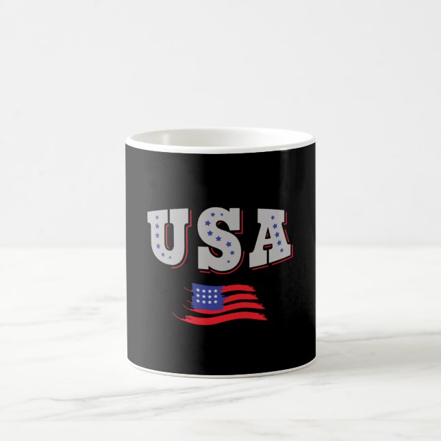 Caneca De Café USA Soccer Fan Jersey Mostra Bandeira Americana (Centro)