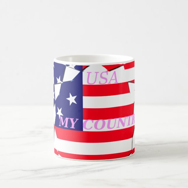 Caneca De Café USA Star Spangled Love My Country of Love (Centro)