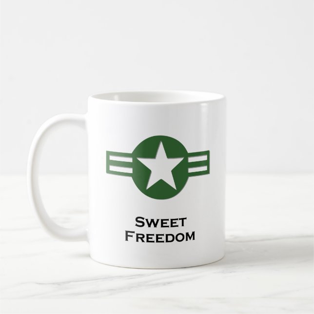 Caneca De Café USA Sweet Freedom Green (Esquerda)