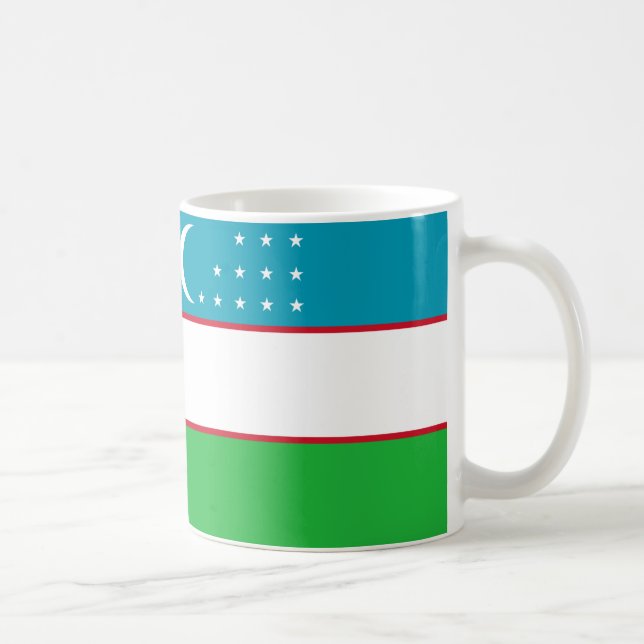 Caneca De Café "Usbequistão Flag Mug - Orgulho do centro nacional (Direita)