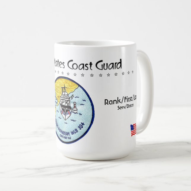 Caneca De Café USCG HornFeixe WLB-394 (Frente Esquerda)