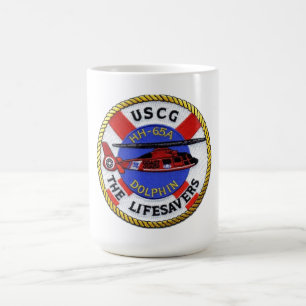 Caneca De Café USCG Lifesavers - Golfinho-HH- 65A