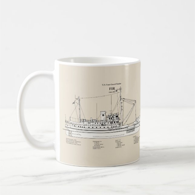 Caneca De Café USCG Tender Fir wlm- 212 - SBD (Esquerda)