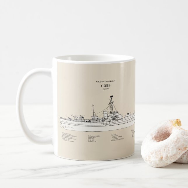 Caneca De Café USCGC Cobb wpg-181 - SBD (Com Donut)