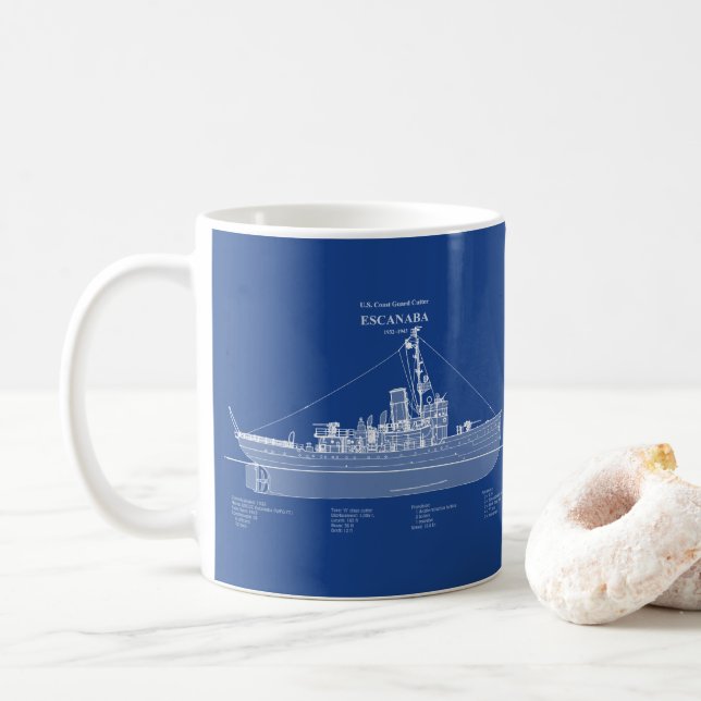 Caneca De Café USCGC Escanaba wpc-77 - ABD (Com Donut)