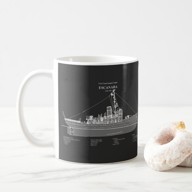 Caneca De Café USCGC Escanaba wpc-77 - PD (Com Donut)