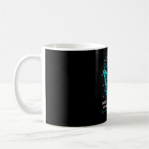 Caneca De Café Use azul-turquesa e roxo prevenção conscientização
