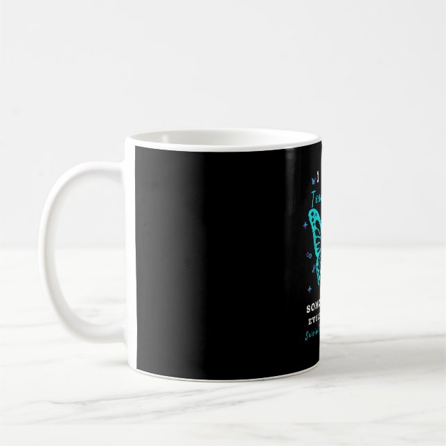 Caneca De Café Use azul-turquesa e roxo prevenção conscientização (Esquerda)