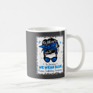 Caneca De Café Use Janeiro Azul Conscientização sobre Tráfico de