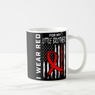 Caneca De Café Use Laço Vermelho Irmãozinho Conscientização Doenç